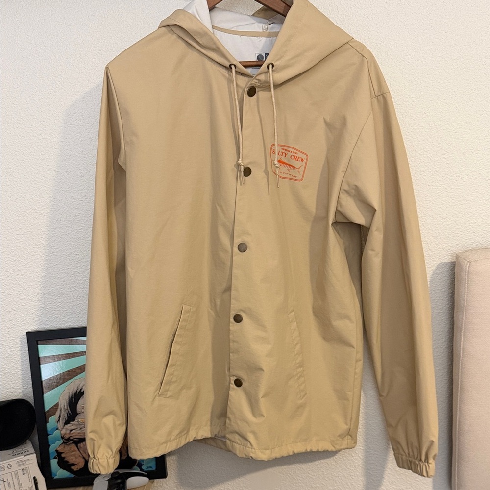 Salty Crew Stealth Snap Jacket in Khaki